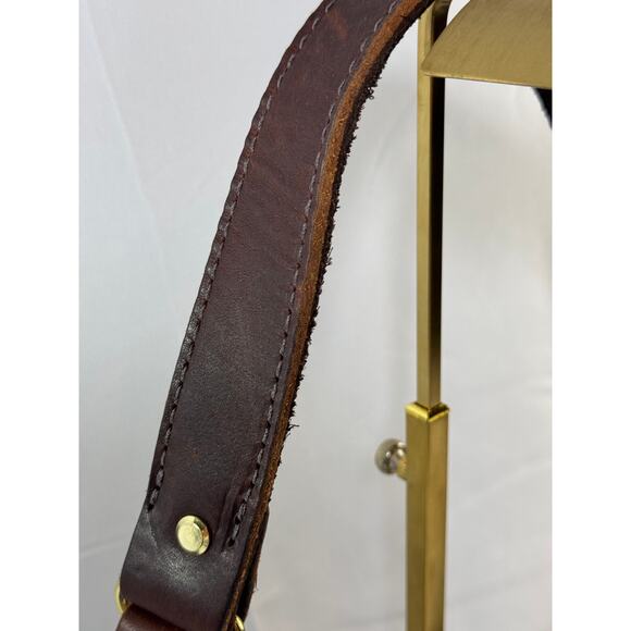 Coronado Dark Chocolate Suede Concealed Carry Purse with Brown Leather Strap - Picture 6 of 16